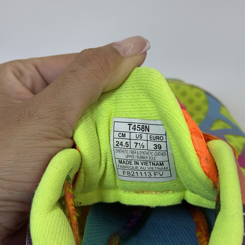 ASICS Gel Noosa Tri 7.5 Womens Neon Running Shoes Multicolor Triathlon Sneakers - Picture 9 of 9